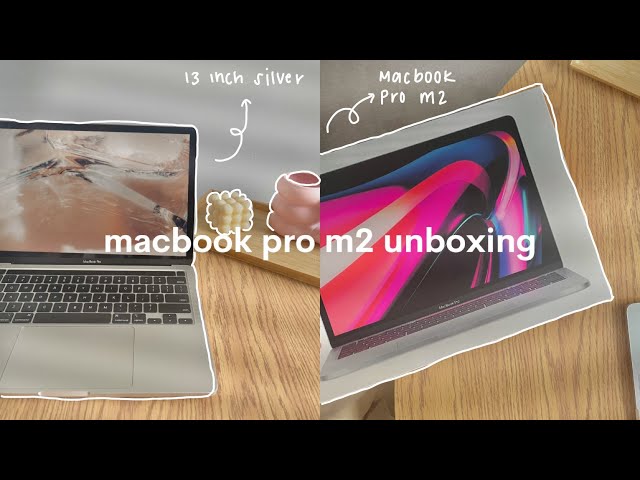 ✨🌱 aesthetic macbook pro m2 (silver) unboxing | set up & first impressions 💻