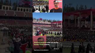 Stanford students walk out during Sundar Pichai speech