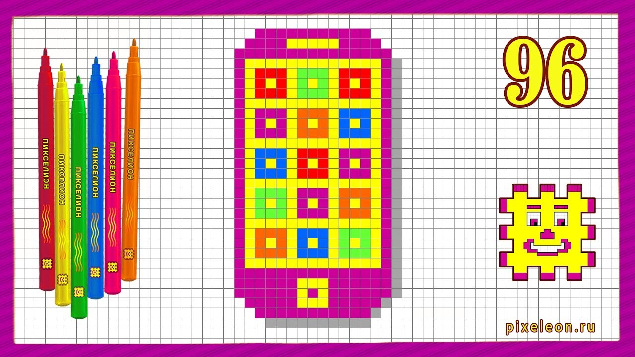 Как нарисовать телефон по клеточкам