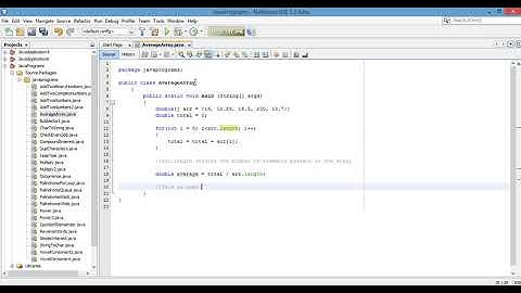 Java Program To Calculate the Average of Numbers using Array
