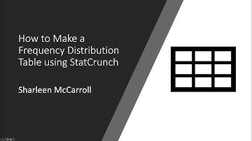 How to Make a Frequency Distribution Table using StatCrunch
