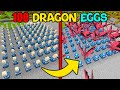 Hatching 100 DRAGON EGGS in Minecraft 🔥🔥