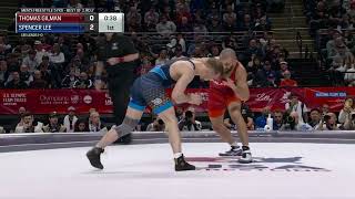 57kg Match 2  Spencer lee vs Thomas Gilman  Olympic Team Trials Wrestling 2024