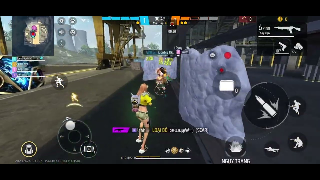 [Free Fire]Tiêu kc săn bộ thích khách kim hạc và leo top thomspon | Bé băng cute 