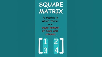 SQUARE MATRIX|RECTANGULAR MATRIX|TYPES OF MATRICES #shorts #squarematrix #rectangularmatrix  #fpsc