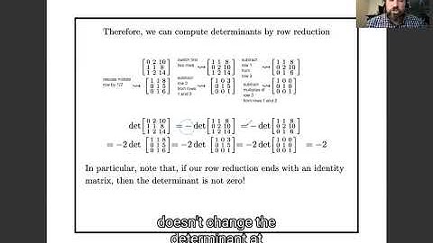 Lecture 7a: Properties of determinants