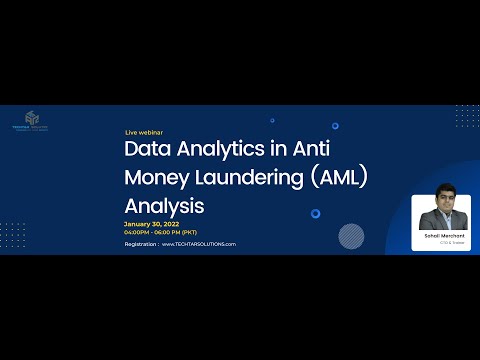 Data analytics in anti-money laundering (AML) analysis-webinar