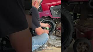 Fixing a Flat Mower Tire: Easy Solution with Slime