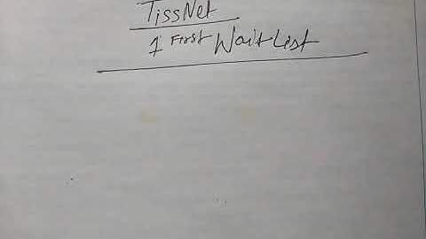 Tiss Net -2018 First Wait List