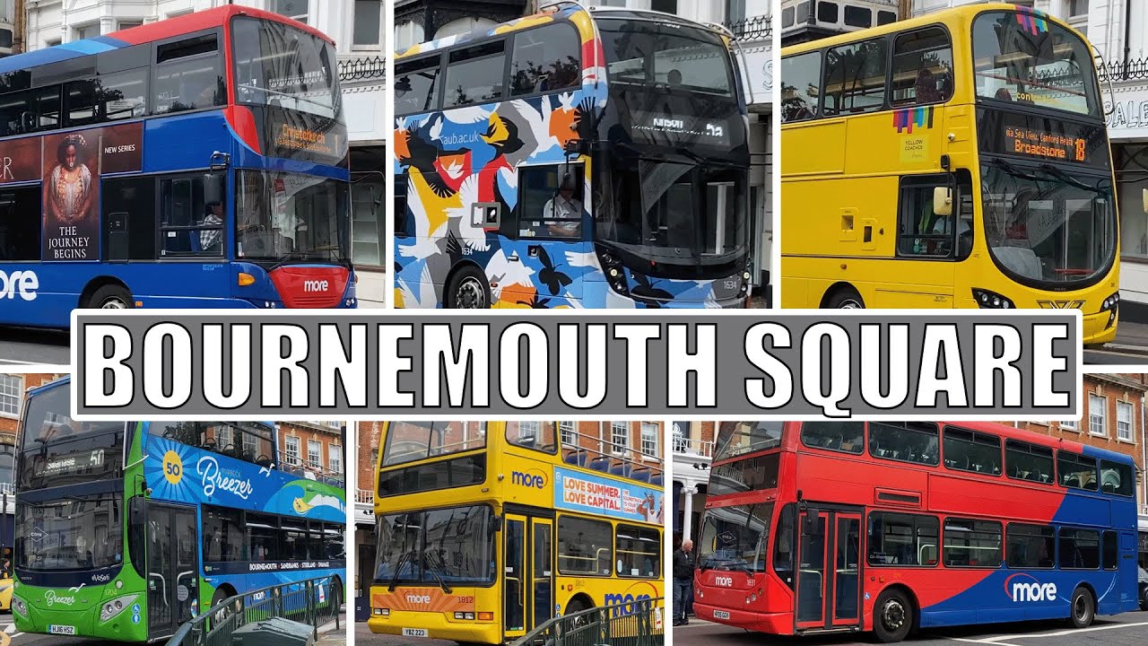 Buses at Bournemouth Square - 03/09/22