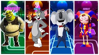 Tiles Hop Edm Rush - Shrek Tom And Jerry Pomni Sing 2 Tiles Hop Edm Rush