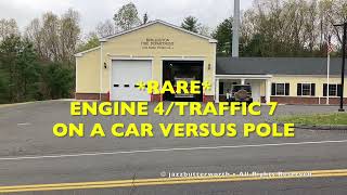 RARE Burlington Volunteer Fire Department Engine 4/Traffic (Fire Police) 7 Responding With Air Horns