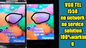 VGO TEL i550 no service no network emergency 100% working solution all China keypad mobile phone