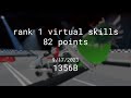 Former rank 1 vex virtual skills  82 points  over under  1356b