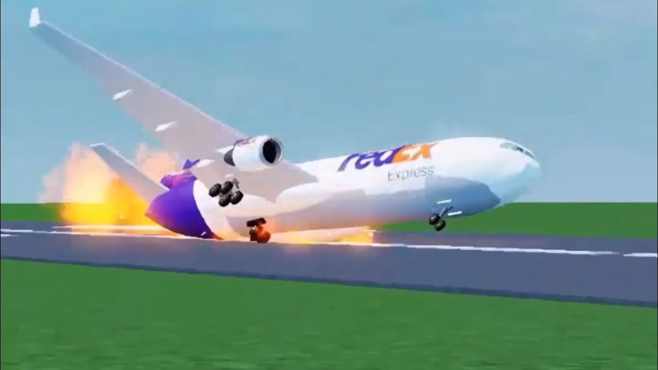 FedEx Flight 80  Roblox Crash Animation