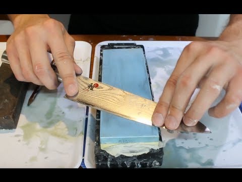 How to Sharpen a Knife on a Wet Stone - How to Get an Extremely Sharp Knife  