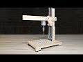 how to make a mini drill and drill press with dc motor - diy自制手工小台钻