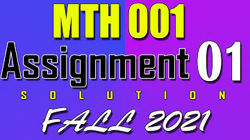 MTH001 Assignment 1 Solution Fall 2021 | MTH001 Assignment 1 Solution 2021