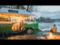ALONE in the RAIN: Most Relaxing Solo Van Camping (Nature Sounds)