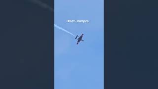 DH-115 Vampire ❤️ piloted by Jerry "Jive" Kerby at #legacyofliberty26 #hollowmanafb   #dehavilland