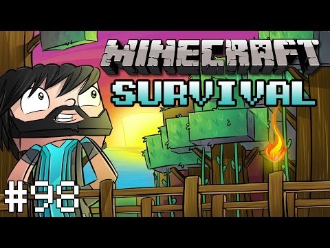 Minecraft : Survival - Part 98 - Iron Golem Farm Decoration