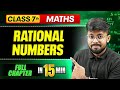 Rational Numbers | ICSE Class 7 Maths || Complete Chapter In 15 Minutes🎯