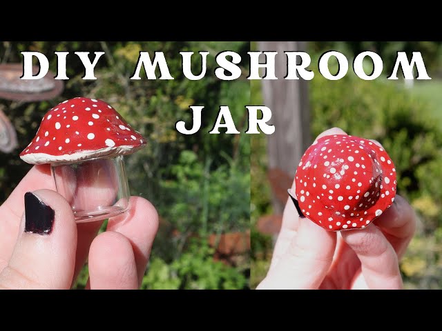 DIY Tiny Mushroom Fairy Jar ✧ 