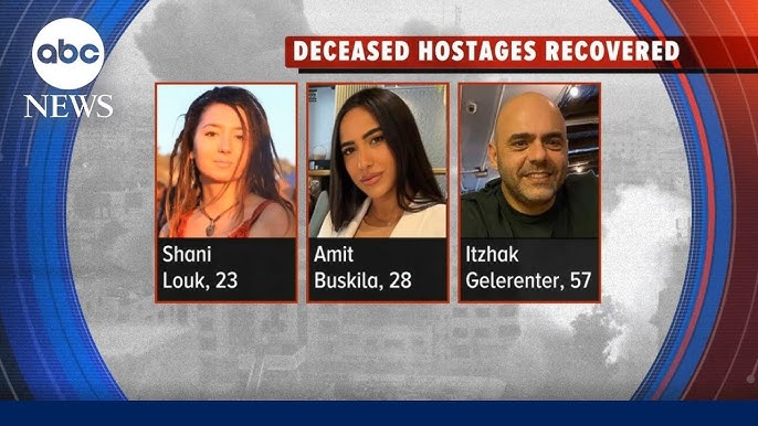 Israel Says Its Recovered Bodies Of 3 Hostages