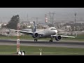 Aegean airlines a320 struggles to land in storm irene at lisbon airport