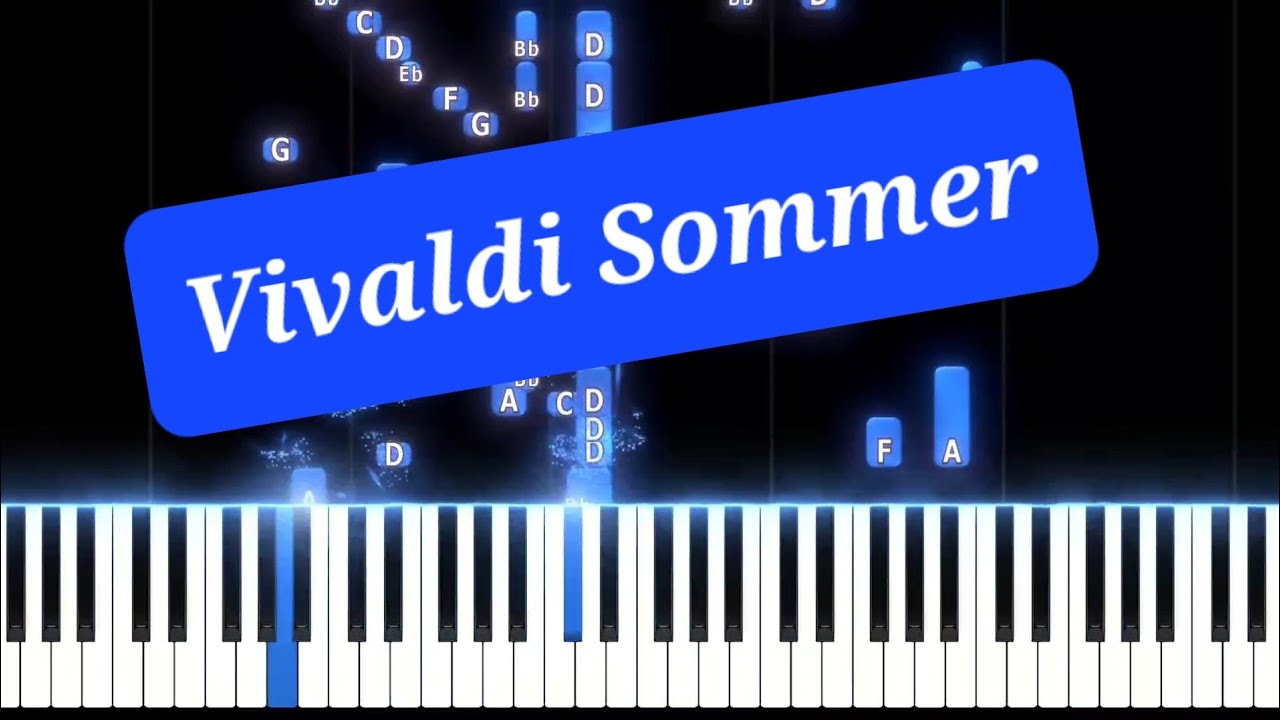 Vivaldi – Sommer (Storm) 🎹 | Piano Tutorial im Synthesia Style