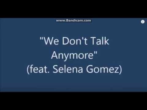 (+) Charlie Puth - We Don't Talk Anymore ft. Selena Gomez  ( mq )