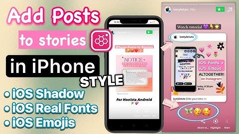 Share Posts to Stories in iPhone Style with shadow, iOS fonts and iOS emojis
