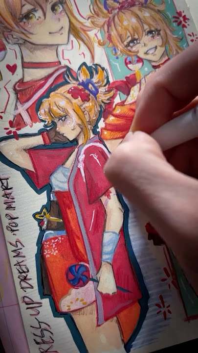 Drawing Yoimiya from Genshin #genshinimpact #genshin #yoimiya #alcoholmarkers #hoyoverse #anime