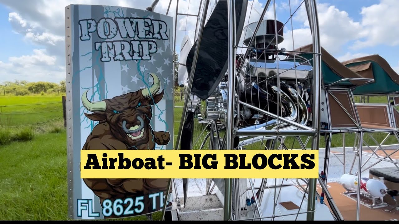 Airboat big blocks ox box ride youtube