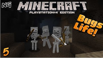 SKELETONS EVERYWHERE! Minecraft Ps4 Edition (Bugs Life Adventure Map Part 5)