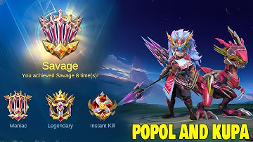 SAVAGE WITH POPOL & KUPA BEST BUILD 2025 | TOP 1 GLOBAL GAMEPLAY | MOBILE LEGENDS