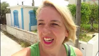 walking in Souda near Chania ,Crete , GREECE #2021  38 Celsius 100 Fahrenheit Degrees