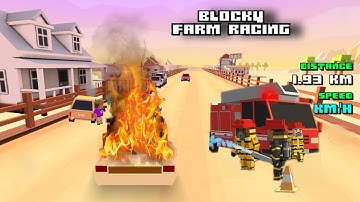 Red Neck Stealed a Pink tractor to impress his chickens in Blocky Farm and Racing Simulator