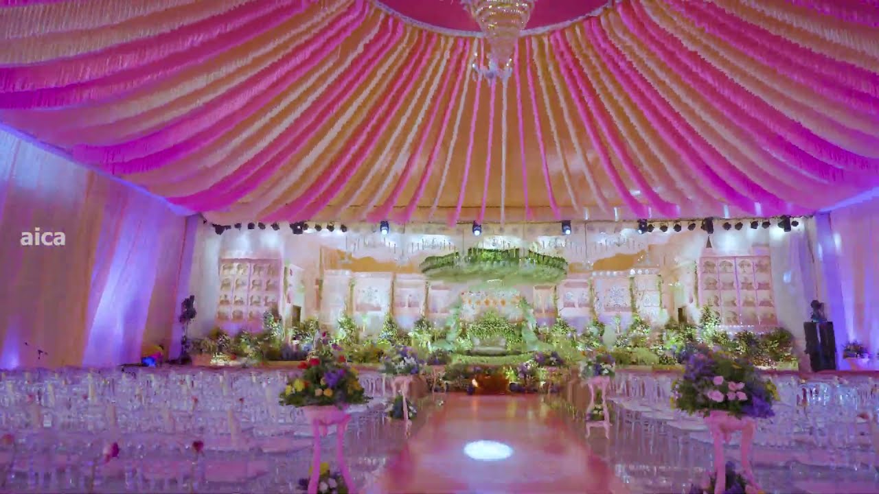 Sheesh Mahal Theme Highlights by AICA EVENTS || Guntur || Half saree || 9169849999 ||