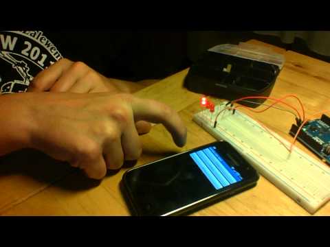 LEDs controlled by android with help of Arduino