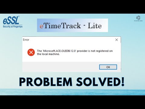 ESSL Etime tracklite 11.2 OLEDB 12 Error  problem solved