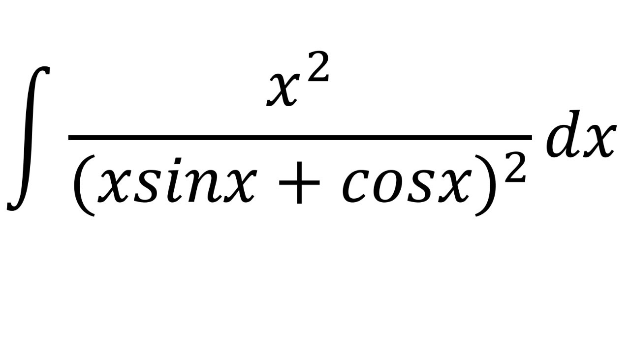 A Mad Integral X 2 xsinx cosx 2dx YouTube A Mad Integral X 2 xsinx cosx 2dx YouTube