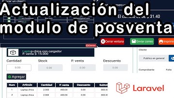 Actualización del modulo de posventa en el sistema de ventas con Laravel 8