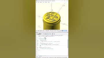 OpenScad: Add Threads to a Nuka Cola Cap #3dprinting #openscad #fallout4 #nukacola #nukaworld