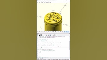 OpenScad: Add Threads to a Nuka Cola Cap #3dprinting #openscad #fallout4 #nukacola #nukaworld