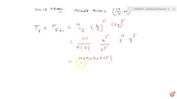 Find the middle term in the expansion of : ltmath gt  ltmrow gt  ltmo gt  lt/mo gt ltms