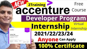 Accenture Developer & Consultant Program  Training Certificate Intern @unacademyproengineering