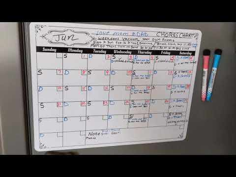 MAGNETIC CALENDAR WITH DRY ERASE REVIEW