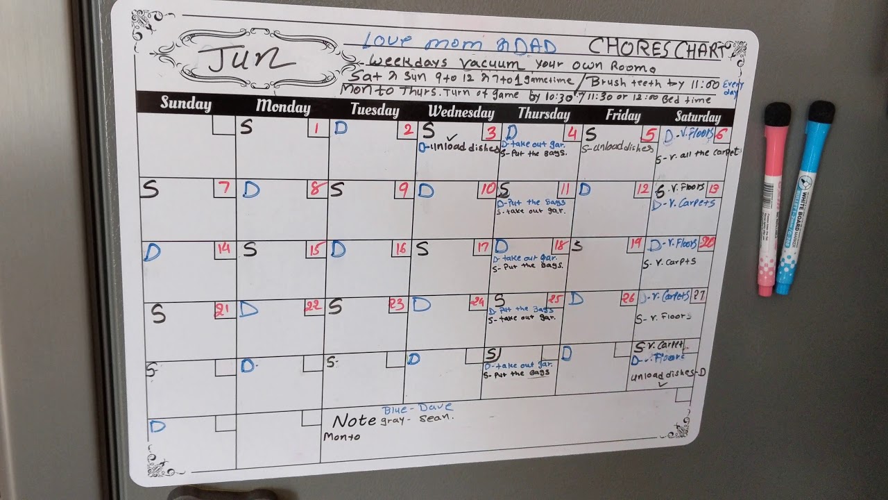 CALENDAR WITH DRY ERASE REVIEW YouTube