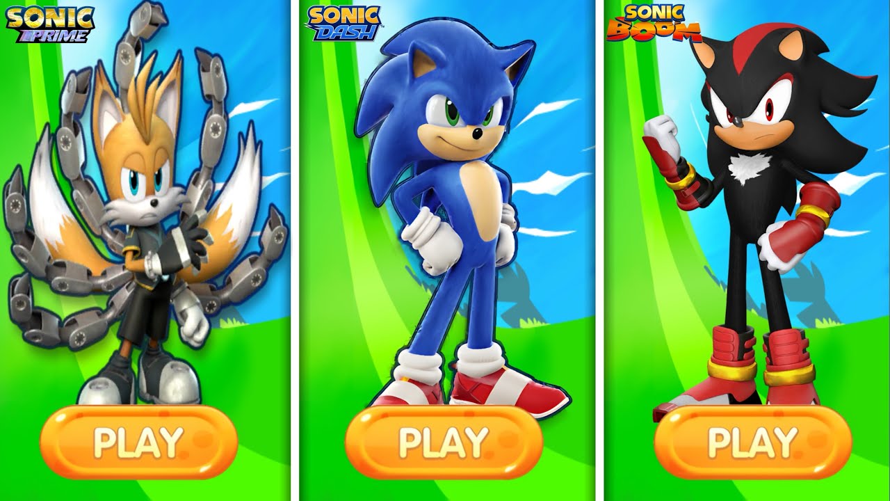 Sonic Dash Vs Sonic Prime Dash Vs Sonic Dash 2: Sonic Boom - Gameplay ...